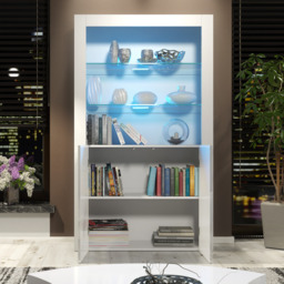Rackhams Premium 170cm Cabinet Sideboard with High Gloss Doors and Free LED Lights Display - thumbnail 4