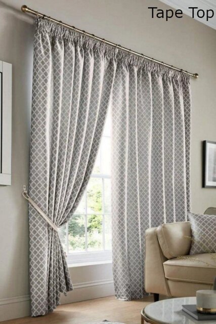 "Rackhams Cotswold Fully Lined Ready Made Pencil Pleat Taped Top Curtains - Teal - 46 x 72""" - image 1