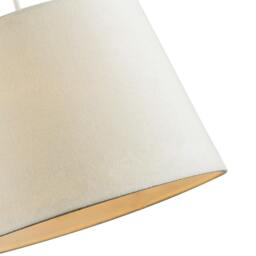 Rackhams Contemporary Off-White Linen Fabric Drum Lampshade with Cotton Inner - thumbnail 3