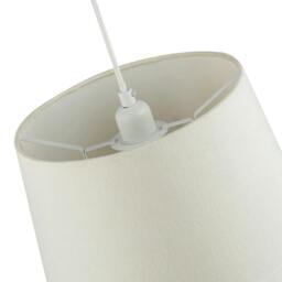 Rackhams Contemporary Off-White Linen Fabric Drum Lampshade with Cotton Inner - thumbnail 4