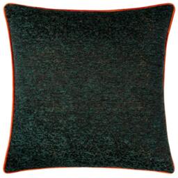 Rackhams Chenille Piped Cushion Cover - Emerald - 50cm x 50cm - Emerald - 100% Polyester - thumbnail 2