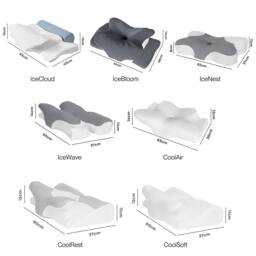 Rackhams Ergonomic Neck Pillow Memory Foam Cool Adjustable Breathable Pain Relief - IceCloud - thumbnail 3