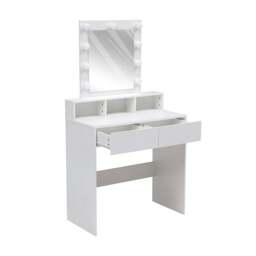 Rackhams 145cm H Makeup Dressing Table with Lighted Mirror - thumbnail 5