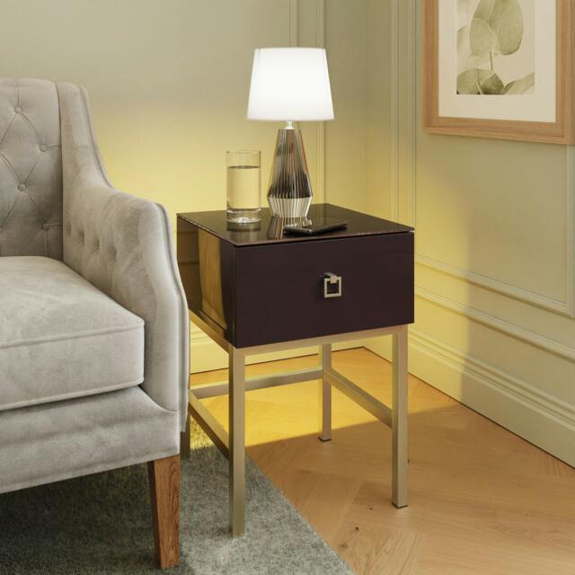 Rackhams Frank Olsen Lyra Lamp/side table - Midnight Purple - image 1