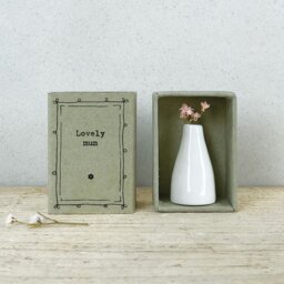 Rackhams East of India 'Lovely Mum' Matchbox Vase