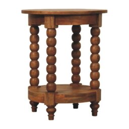 Rackhams Solid Wood Barley Twist Round Side Table