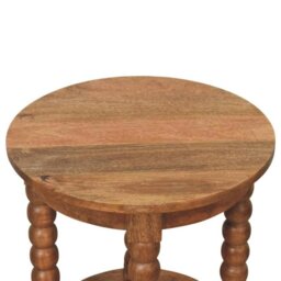 Rackhams Solid Wood Barley Twist Round Side Table - thumbnail 5