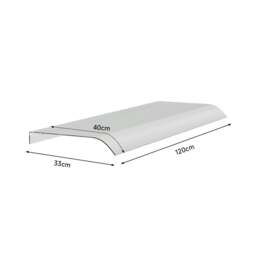 Rackhams 1M / 1.2M / 1.6M / 2M Frosted Awning Canopy for Window and Door - 100 cm - thumbnail 5