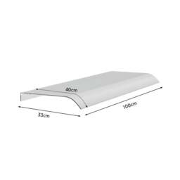 Rackhams 1M / 1.2M / 1.6M / 2M Frosted Awning Canopy for Window and Door - 100 cm - thumbnail 1