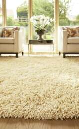 Rackhams Imperial Ivory Shaggy Pile Wool Rug - 120X170 cm - thumbnail 2