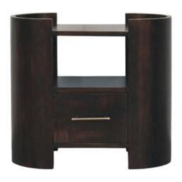 Rackhams Solid Wood Valencia Bedside Table, 1 Drawer , 1 Shelf - thumbnail 2