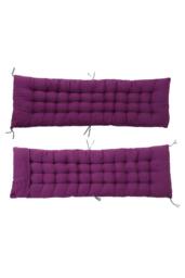 Rackhams 160 cm W x 50cm D Purple Garden Bench Cushion Sun Lounger Cushion - Purple - One Size - thumbnail 6