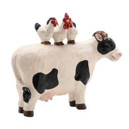 Rackhams Resin Chicken & Cow Standing Ornament - thumbnail 2