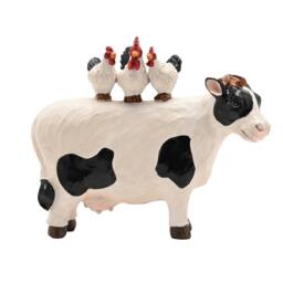 Rackhams Resin Chicken & Cow Standing Ornament - thumbnail 1