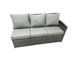 Rackhams 11 Seat Poly Rattan Outdoor Patio Coffee Table Corner Sofa Set with 3 Stools 2 Chairs for Garden Backyard Dark Grey Mixed - thumbnail 5