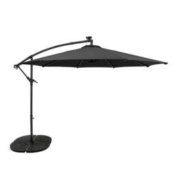 Rackhams LED Cantilever Parasol 3m With Full Fan Base – Grey