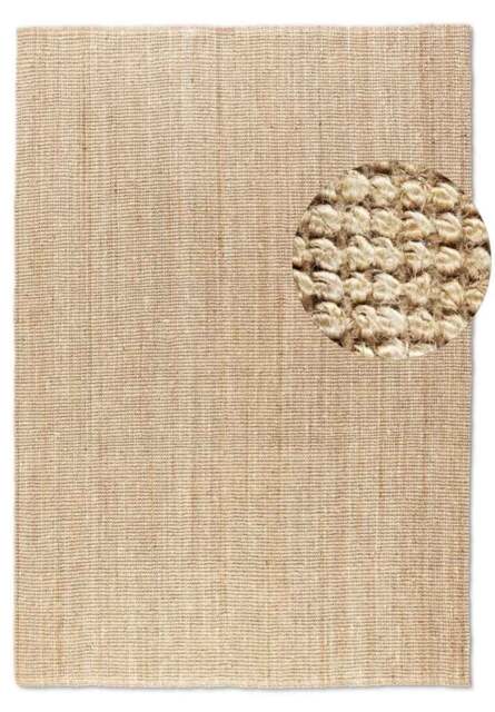 Rackhams Handwoven Jute Beige Rug – Natural Colour - 190X280 cm - image 1