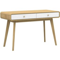 Rackhams Cassie Desk 2 Drawers OakWhite120x50x79cm - White