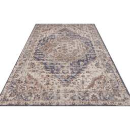 Rackhams Terrain Designer Shortpile Cream Blue Rug - 80X120 cm - thumbnail 4