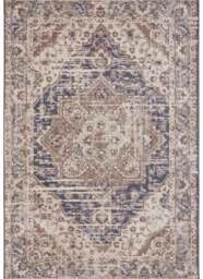 Rackhams Terrain Designer Shortpile Cream Blue Rug - 80X120 cm