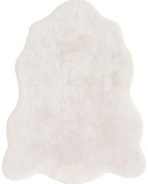 Rackhams Luxury White Faux Fur Rug - 70X90 cm