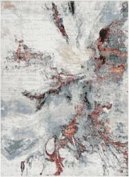 Rackhams Jolie-Abstract Burgundy Grey Beige Black Modern Marble Rug - 200 x 275 cm - thumbnail 2