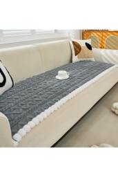 Rackhams Soft & Non-slip Plush Sofa Cover - Medium - thumbnail 3