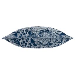 Rackhams Bali Jacquard Botanical Cushion Cover - Midnight - 50cm x 50cm - Midnight - 100% Polyester - thumbnail 2