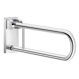 Rackhams Chrome Stainless Steel Folidng Grab Bar Toilet Support 70cm Bathroom Safety Hand Rail Elderly Disabled Seniors Mobility Aid