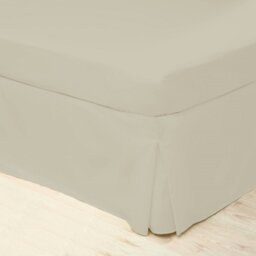 Rackhams Easycare Percale Platform Valance - Mushroom - thumbnail 2