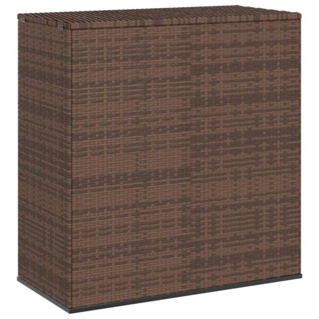Rackhams Garden Cushion Box PE Rattan 100x49x103.5 cm Brown