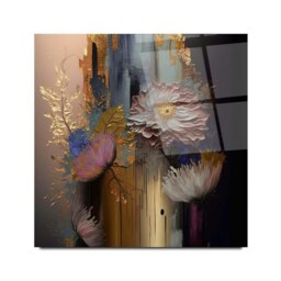 Rackhams Abstract Glass Wall Art 2 - 80x80cm - Tempered Glass (4 mm) - thumbnail 3