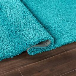 Rackhams Shaggy Rug - Teal - 60cm x 110cm (2ft x 3.5ft) - thumbnail 4