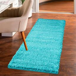 Rackhams Shaggy Rug - Teal - 60cm x 110cm (2ft x 3.5ft) - thumbnail 3