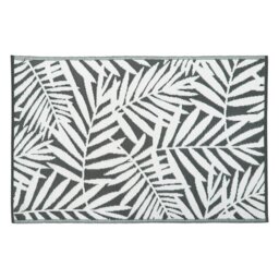 Rackhams Lightweight Reversible Plastic Woven Outdoor Rug, 133x190cm, Leaves - thumbnail 2