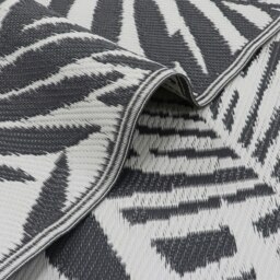 Rackhams Lightweight Reversible Plastic Woven Outdoor Rug, 133x190cm, Leaves - thumbnail 4