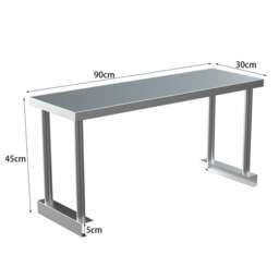 Rackhams Kitchen Prep Table Over Shelf Single Double Tier Overshelf - thumbnail 6