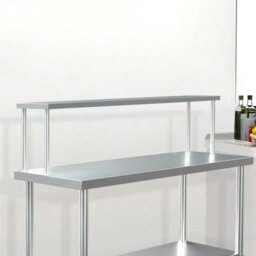 Rackhams Kitchen Prep Table Over Shelf Single Double Tier Overshelf - thumbnail 3