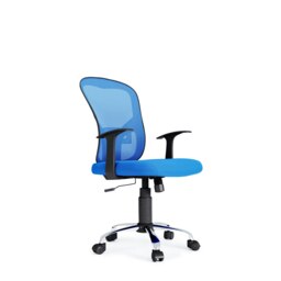 Rackhams Tampa Office Chair with Wheels in Blue Fabric