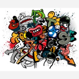 Rackhams Spray Paint Wall Mural - Large - W350cm x H280cm - thumbnail 2