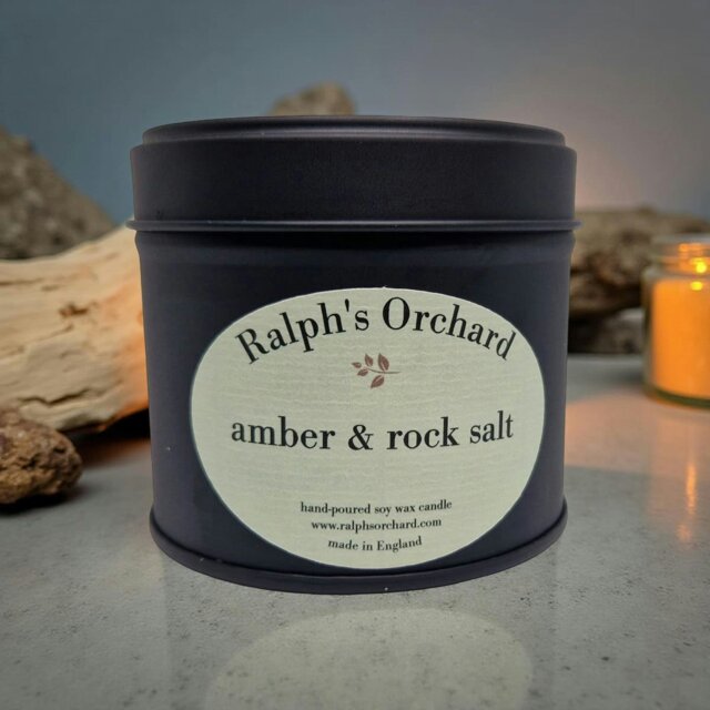 Rackhams Amber & Rock Salt - Candle in Matte Black Tin - image 1
