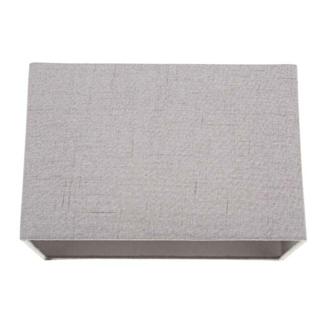 Rackhams Modern and Sleek Grey Stitch Linen Fabric Rectangular Lamp Shade with Lining - image 1