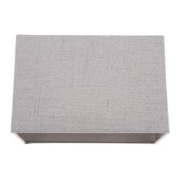 Rackhams Modern and Sleek Grey Stitch Linen Fabric Rectangular Lamp Shade with Lining - thumbnail 1