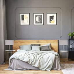 Rackhams Modern and Sleek Grey Stitch Linen Fabric Rectangular Lamp Shade with Lining - thumbnail 6