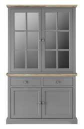 Rackhams Florence Glass Door Display Cabinet Large Dresser Assembled - White - thumbnail 3