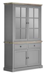 Rackhams Florence Glass Door Display Cabinet Large Dresser Assembled - White - thumbnail 4