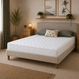 Rackhams Cooltouch Maximum Essentials 18 cm Deep Spring Mattress - White - 1 - 4ft6 Double Mattress (135cm x 190cm)