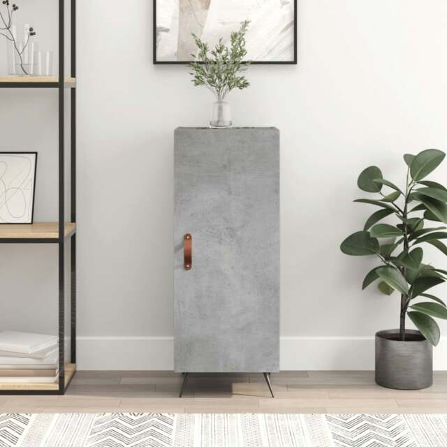 Rackhams Sideboard Concrete Grey 34.5x34x90 cm Engineered Wood - Grey - Engineered wood, metal