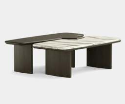 Rackhams Dolmen Garnet Centre Table: Modern Luxury Dual Top with Oak & Marble - thumbnail 4