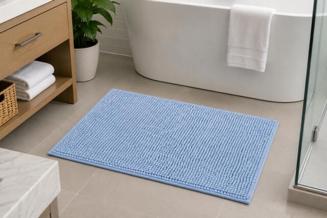 Rackhams Noodle Bath Mats - Bluebell - 40x60cm - image 1